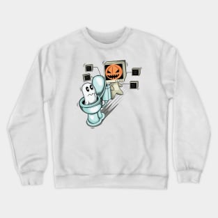 halloween skibidi toilet Crewneck Sweatshirt